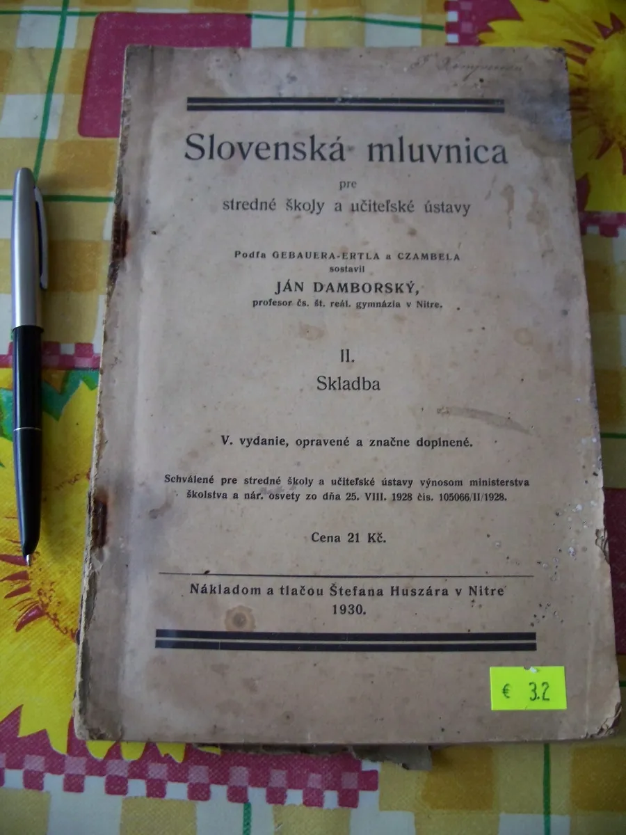 Slovenská mluvnica pre stredné školy a učiteľské ústavy