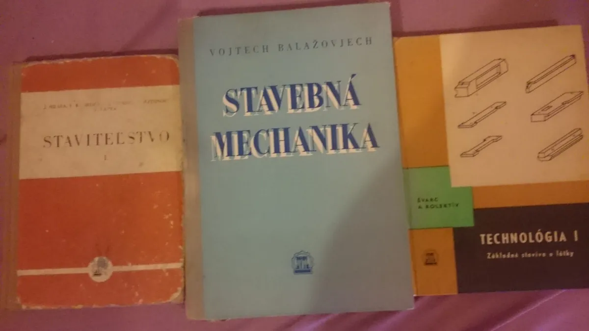 Technická literatúra:Staviťeľstvo,Stavebná mechanika,Technológia
