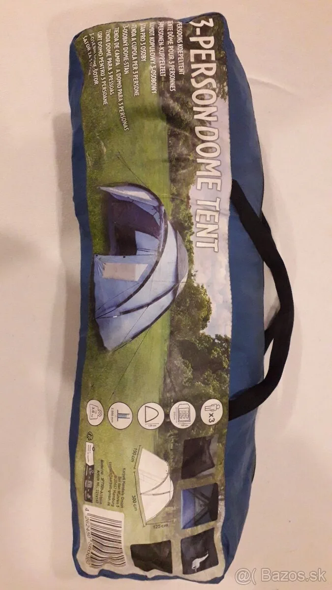 Stan pre 3 osoby Dome Tend 210x180x120cm 3,6kg (vonkajšie 30