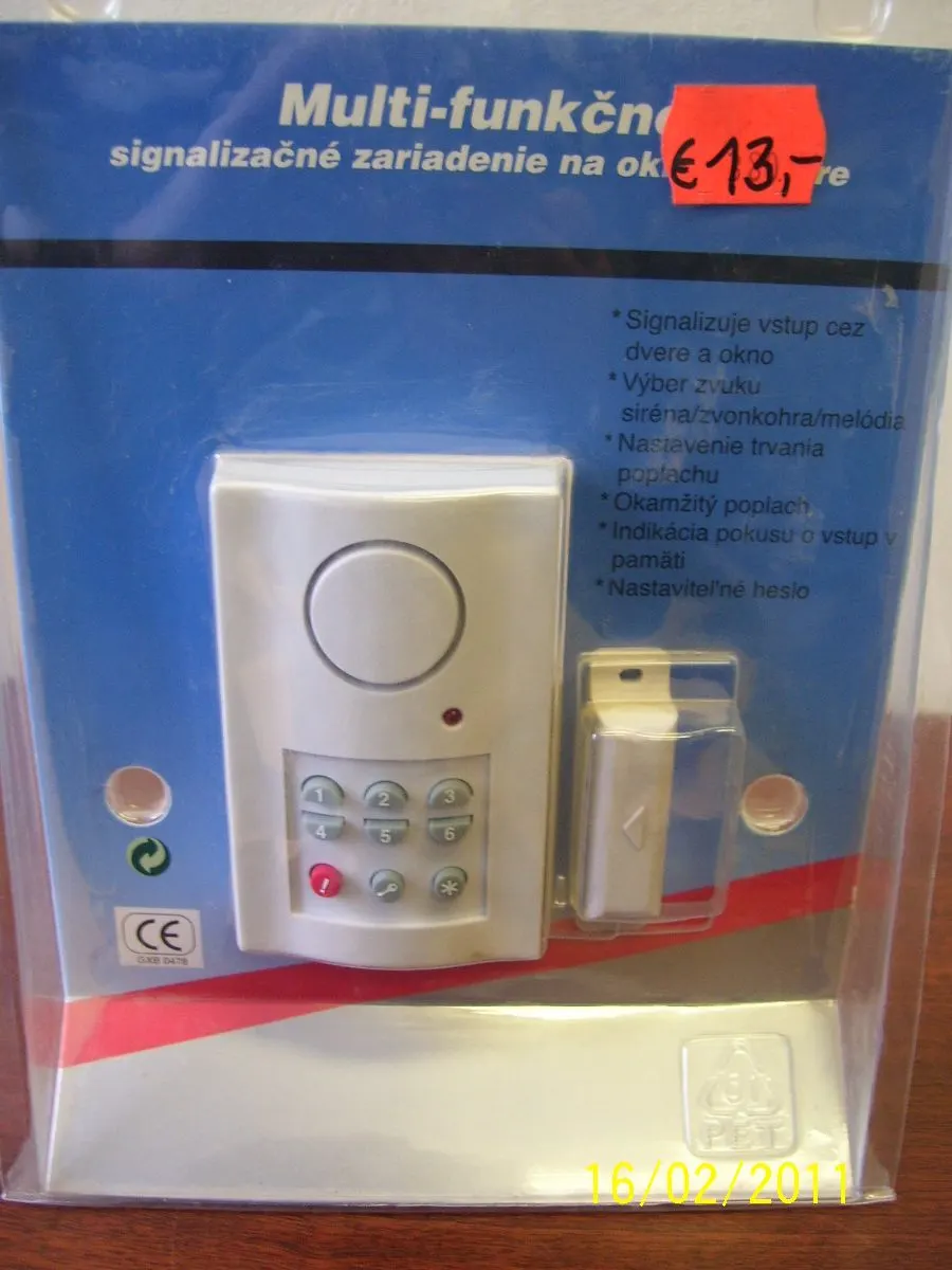 Multifunkčný alarm na okná a dvere