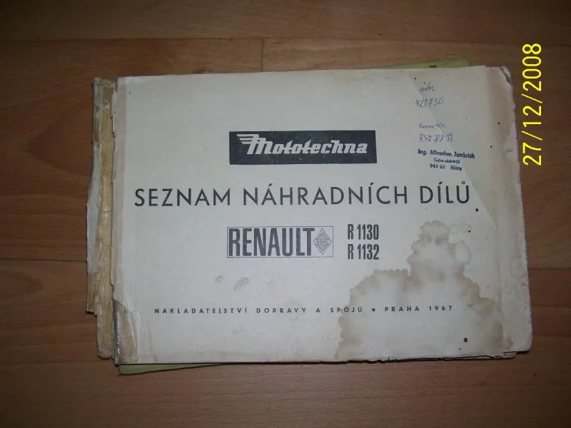216.Katalóg náhrad. dielov