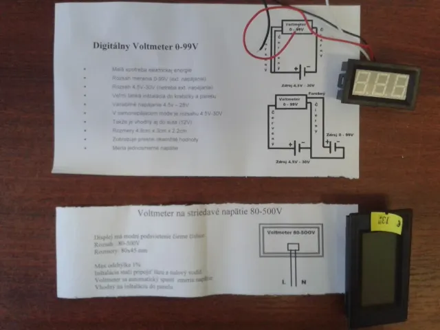 Digitálne voltmetre panelové