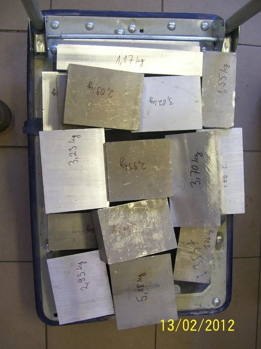 Dural polotovar, kvádre 8€/kg