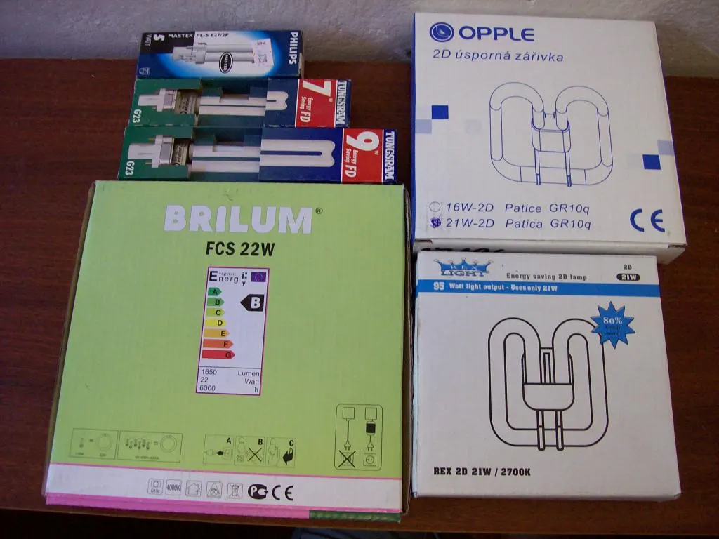 Kompaktné žiarovky s päticami G23 2pin a GR10q 4pin