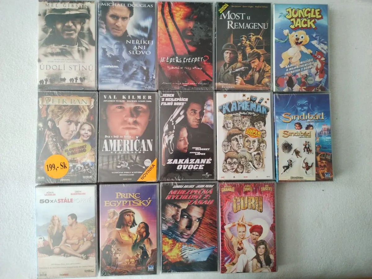 Audio-video Kazety DVD originál nové 14ks po 2,5€/ks alebo 15€ za všetky spolu