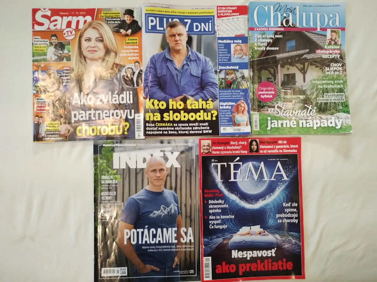 Časopisy Index, chalupa, Téma, Šarm, Plus 7 dní